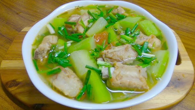 Canh bí đao nấu sườn non