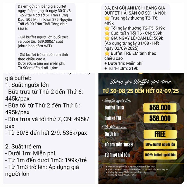 Nhiều nhà hàng buffet đồng loạt tăng giá dịp lễ Quốc khánh 2/9.
