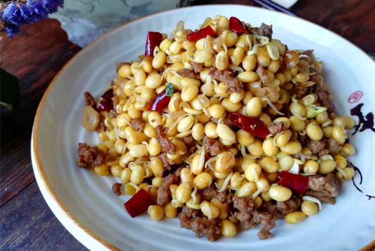 Giá đậu nành rang khô kiểu Tứ Xuyên