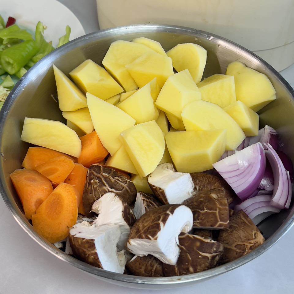 Hầm gà với nấm